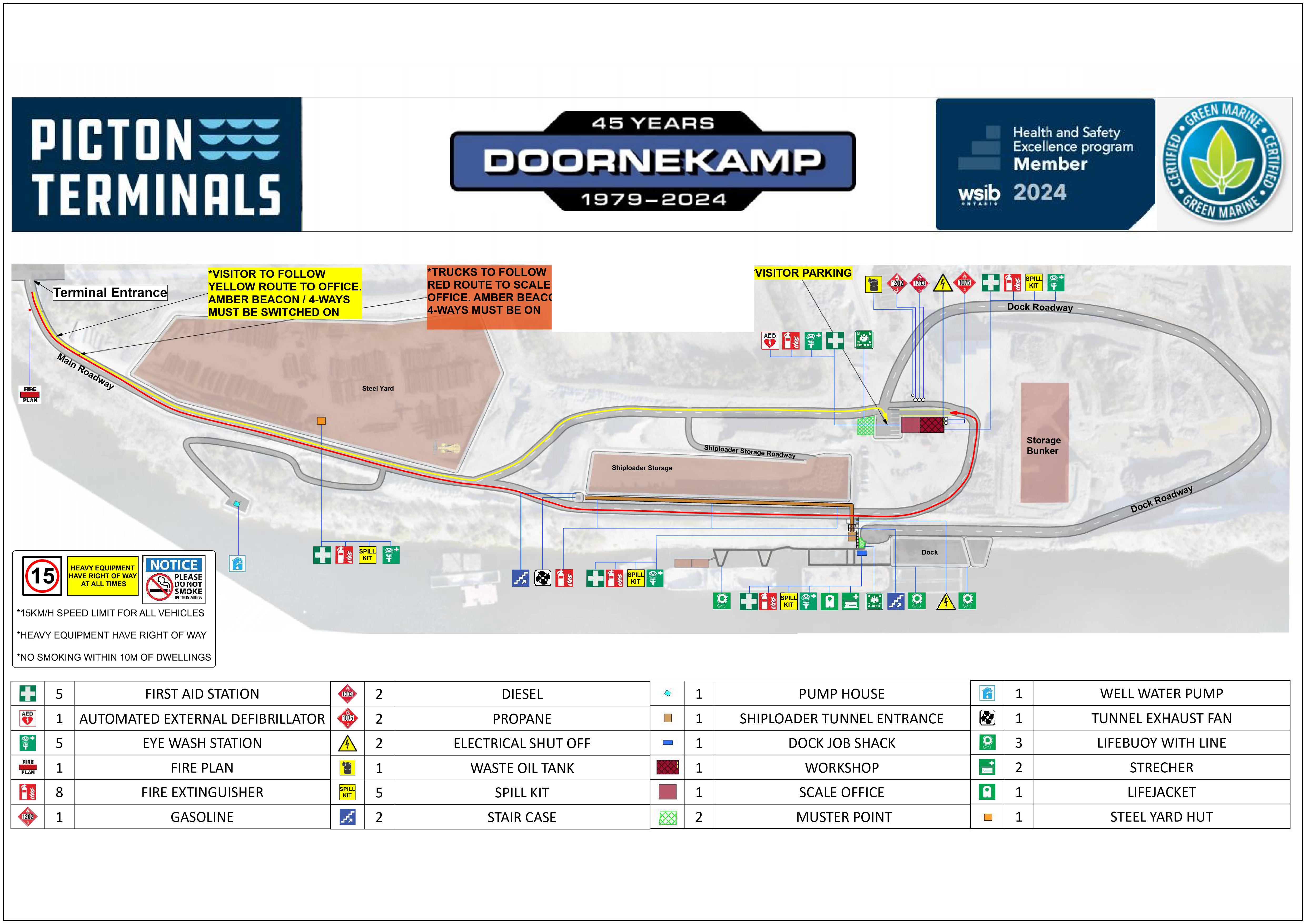 Picton Terminals Site Map